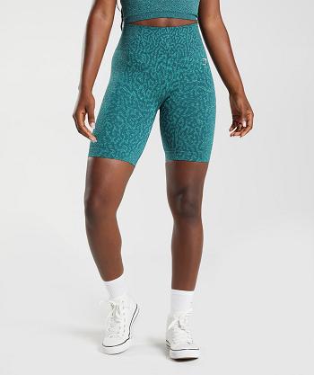 Pantalones Cortos Gymshark Adapt Animal Seamless Cycling Mujer Turquesa | CO 2745KOR